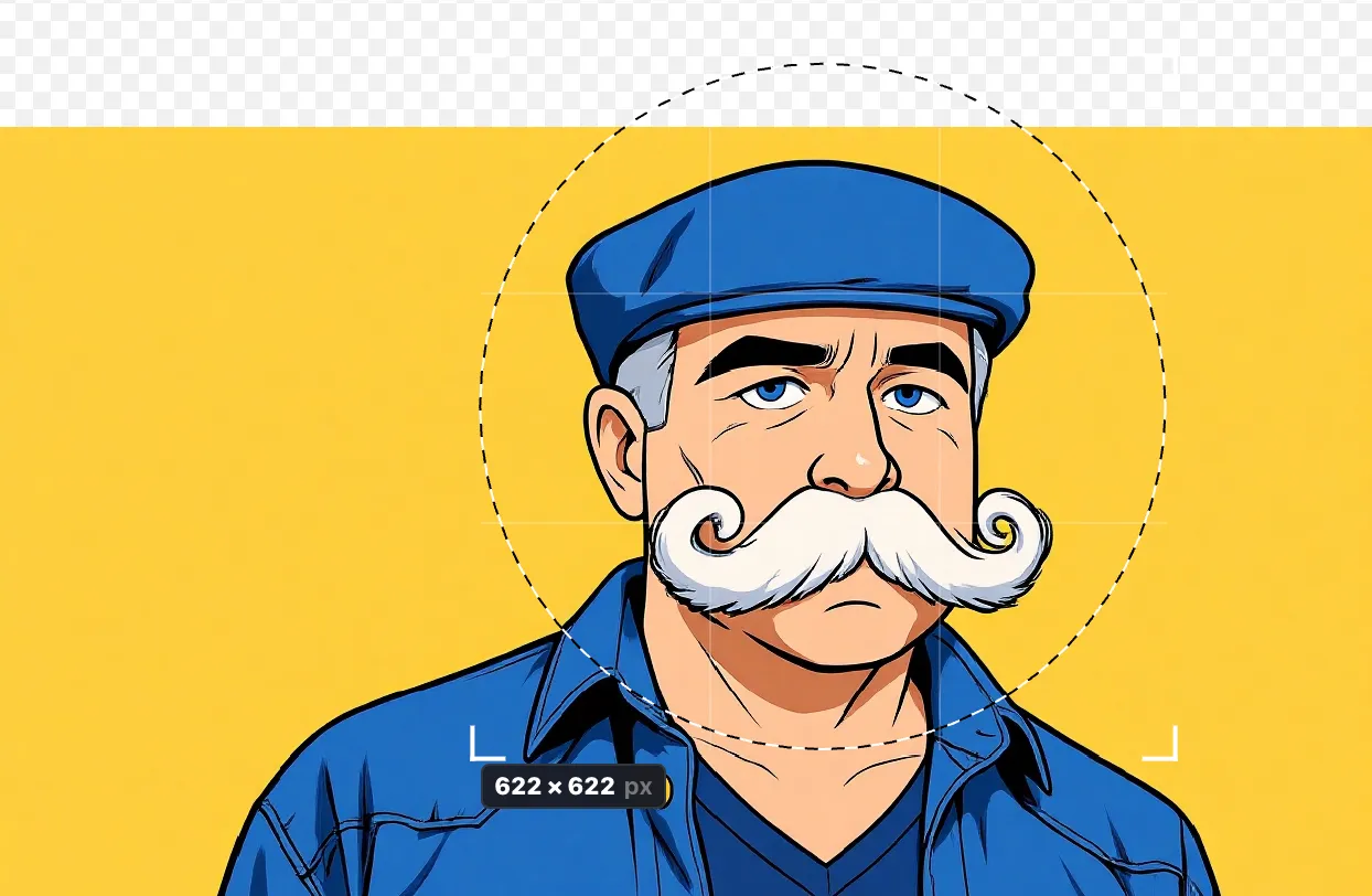 Final result — a perfectly framed PFP ready for Discord & X