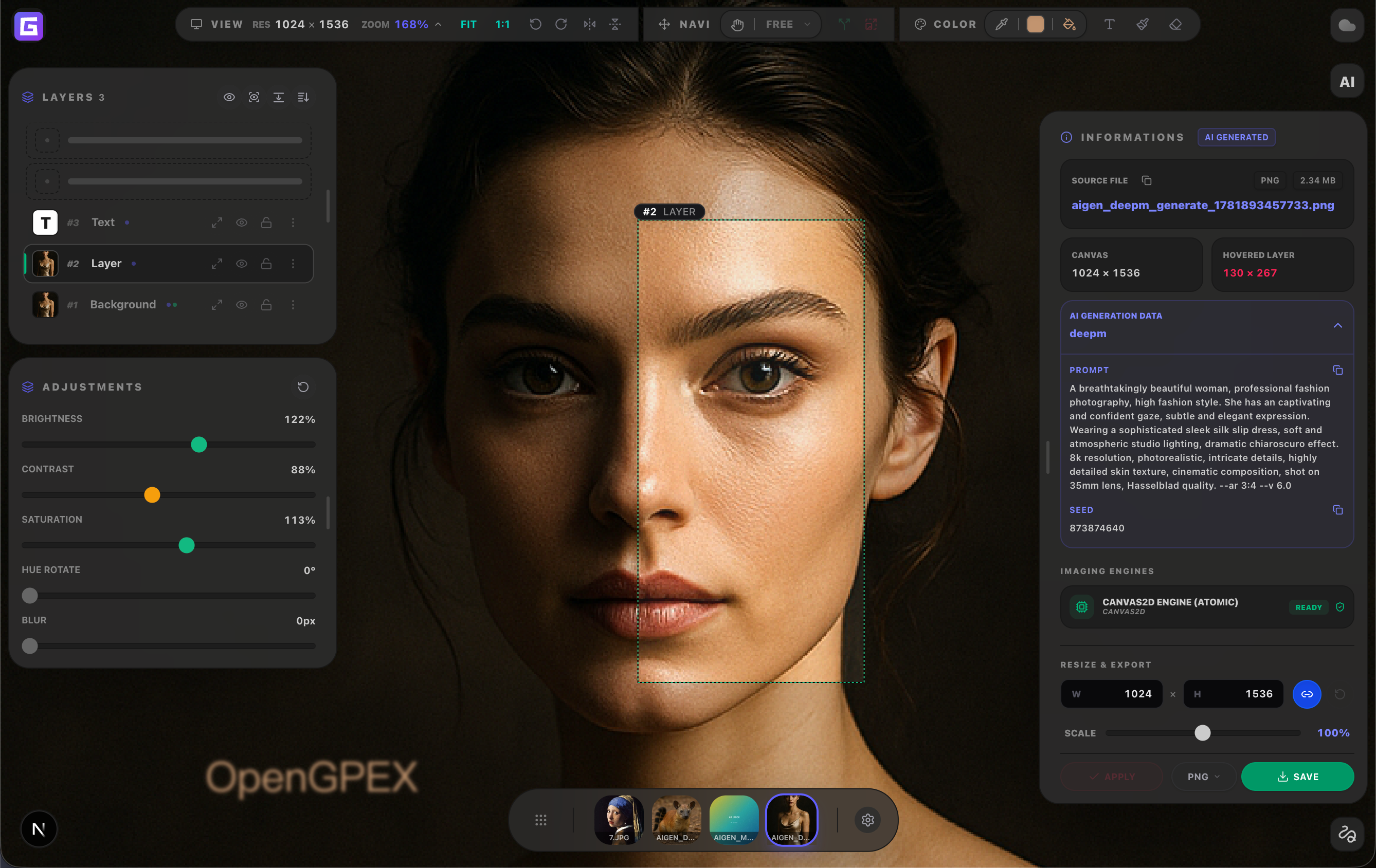 OpenGPEX Editor Interface